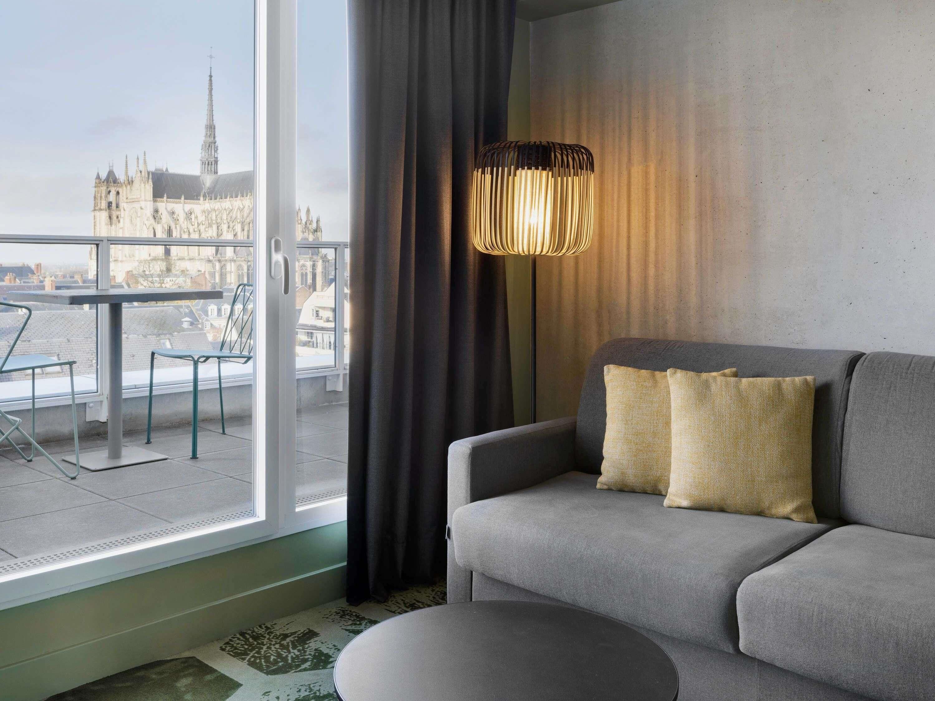 Premium bedding, pillowtop beds, blackout drapes, soundproofing