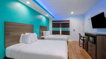 Room, 2 Queen Beds, Accessible, Non Smoking | Egyptian cotton sheets, premium bedding, Select Comfort beds, desk