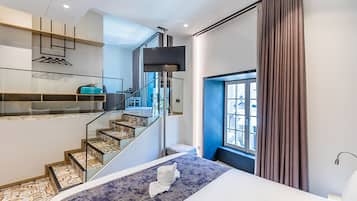 Superior-Zimmer, 1 King-Bett und Schlafsofa | Wohnbereich