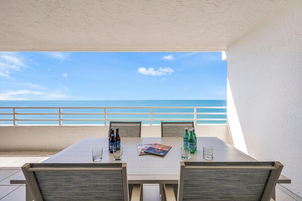 Condo, 1 King Bed with Sofa bed (Beachfront condo with huge views/pool) | Outdoor dining