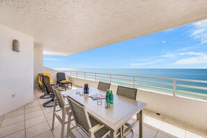 Condo, 1 King Bed with Sofa bed (Beachfront condo with huge views/pool) | Outdoor dining
