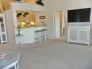 Condo, Multiple Beds (Quiet, gated community with pool and ) | Living area - Quiet, Gated Community With Pool and Tennis Courts (Marco Island)