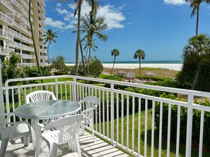 Condo, 1 King Bed (Bungalow-style beachfront condo with ) | Balcony view - Bungalow-style Beachfront Condo With Pool (Marco Island)