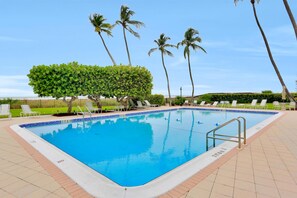 Condo, 1 King Bed (Bungalow-style beachfront condo with ) | Pool | A heated pool