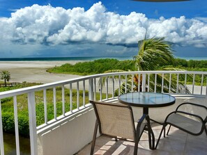 Condo, 1 King Bed (Front unit facing beach with wraparou) | Balcony view