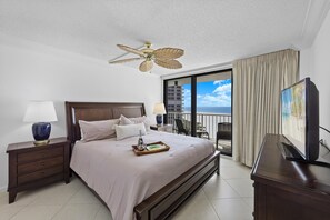 Condo, 1 King Bed with Sofa bed (Eye-catching beachfront condo with po) | 2 bedrooms, iron/ironing board, bed sheets