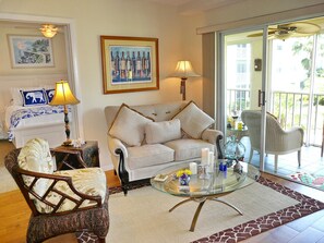 Condo, 2 Queen Beds (Island-style condo with pool, spa and) | Living area | Flat-screen TV - Island-style Condo With Pool, spa and Steps to Beach (Marco Island)