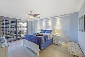 Condo, 1 Queen Bed (Beachfront condo with pool and dazzli) | 2 bedrooms, laptop workspace, iron/ironing board, bed sheets - Beachfront Condo With Pool and Dazzling Ocean View (Marco Island)