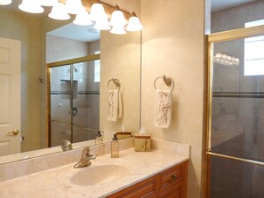 House, Multiple Beds (Waterfront home with pool, spa and bo) | Bathroom | Free toiletries, hair dryer, towels