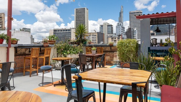 Terrace/patio - R10 Hostal - Hostel (Bogotá)