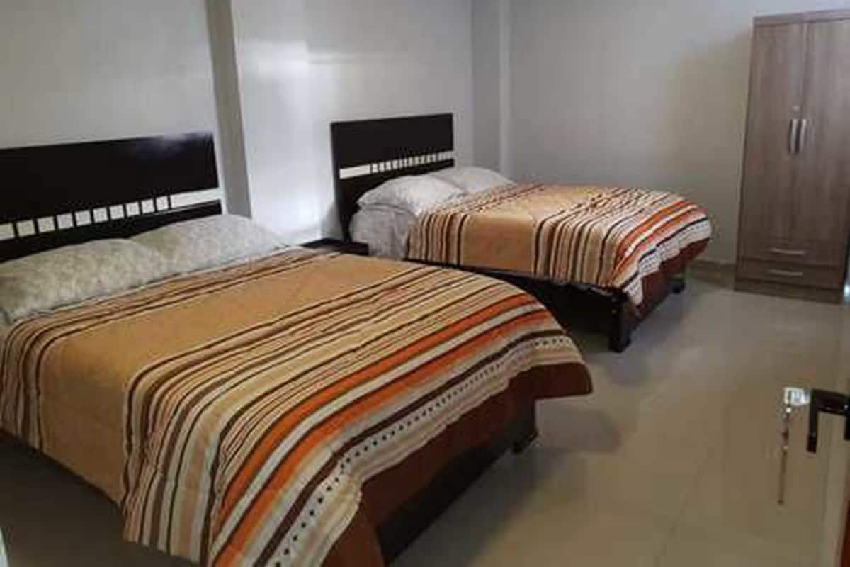 2 bedrooms, in-room safe, soundproofing, free WiFi