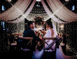 Outdoor wedding area
