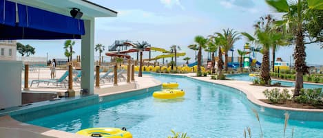 حمّام سباحة خارجي موسمي، مفتوح من 9 صباحاً إلى 8:00 مساءً، مقاعد للتشمس