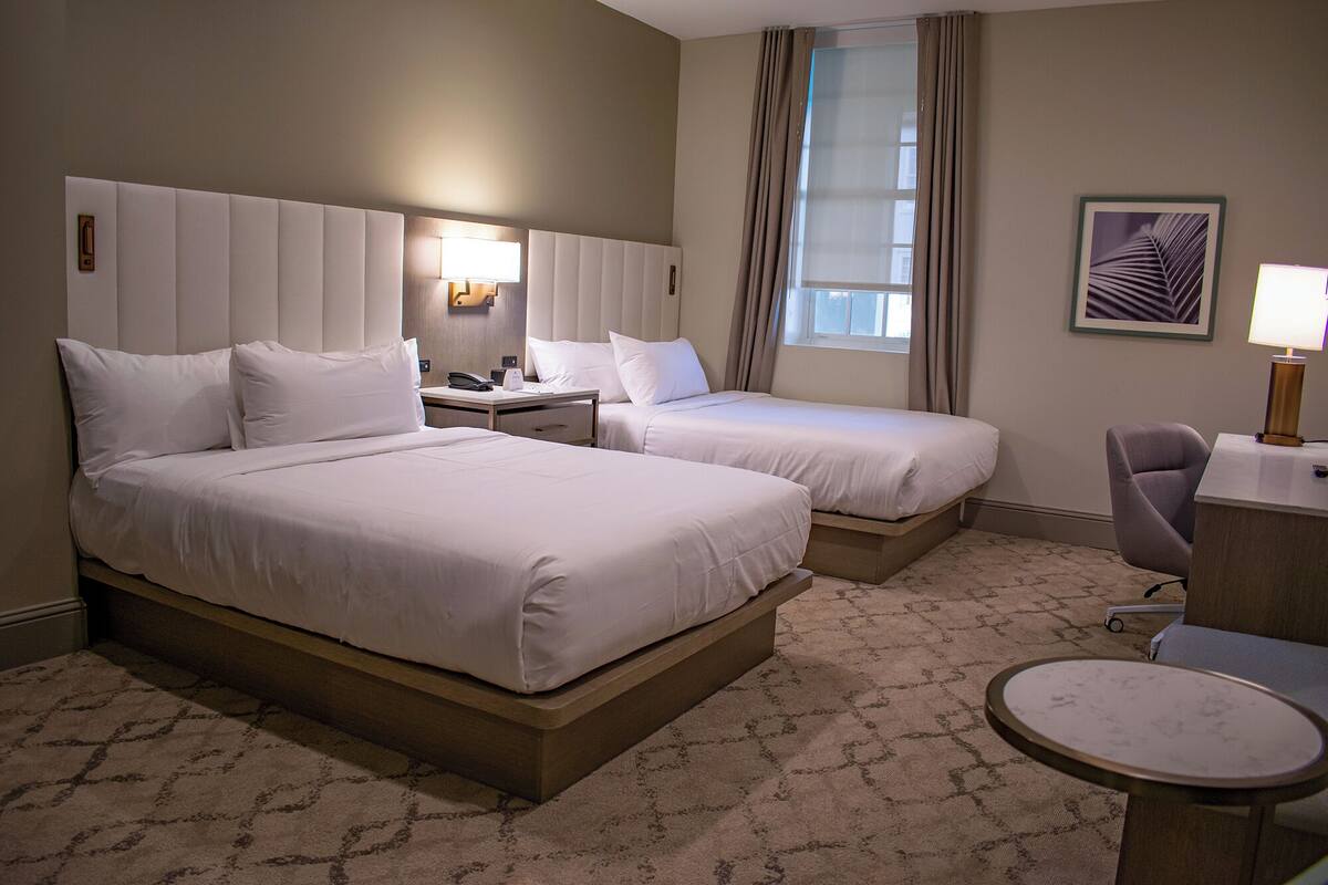 Premium bedding, pillow-top beds, in-room safe, blackout curtains
