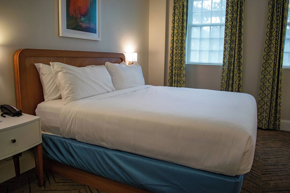 Premium bedding, pillow-top beds, in-room safe, blackout curtains