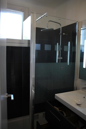 Shower, hair dryer, towels, soap - Gite BREST, l'un des gites de Fabie, logement entier 150m2 (BREST)
