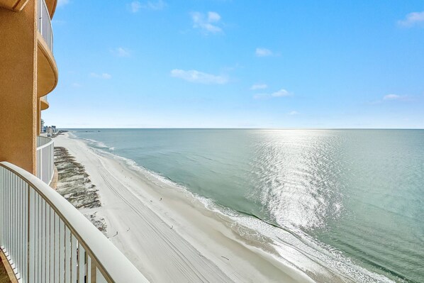 On the beach, windsurfing, kayaking, motor boating