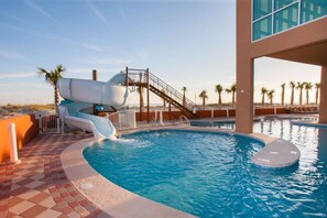 Indoor pool, a heated pool