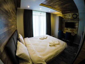 Studiolejlighed - 1 queensize-seng | Individuelt design, individuel indretning, lydisolering, gratis Wi-Fi