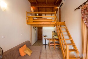 TV - Barbara Studios - Apartment with Loft and Balcony (Rethymno)