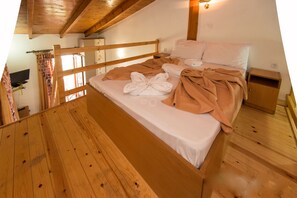 1 bedroom, iron/ironing board, WiFi, bed sheets - Barbara Studios - Apartment with Loft and Balcony (Rethymno)