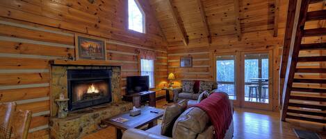 TV connectée, cheminée