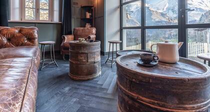 Großer renovierter Bauernhof mit Blick auf den Mont Blanc und an den Pisten