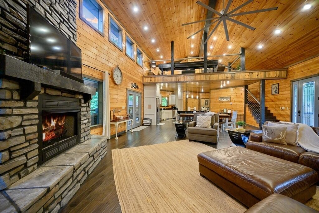 Smart TV, fireplace, video games, foosball