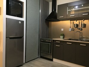 Fridge, microwave, oven, stovetop - Apartment center of Meursault (Meursault)