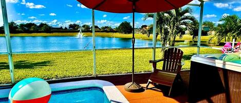 Una piscina riscaldata