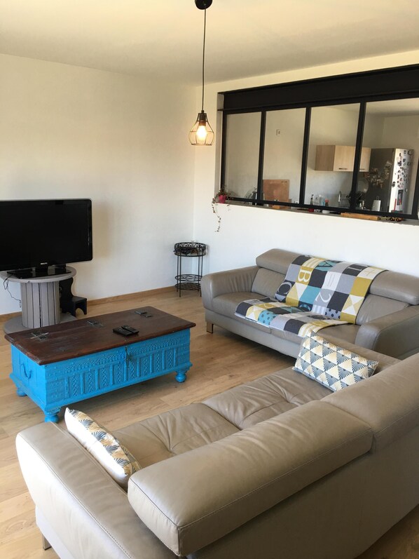 TV, DVD player, books