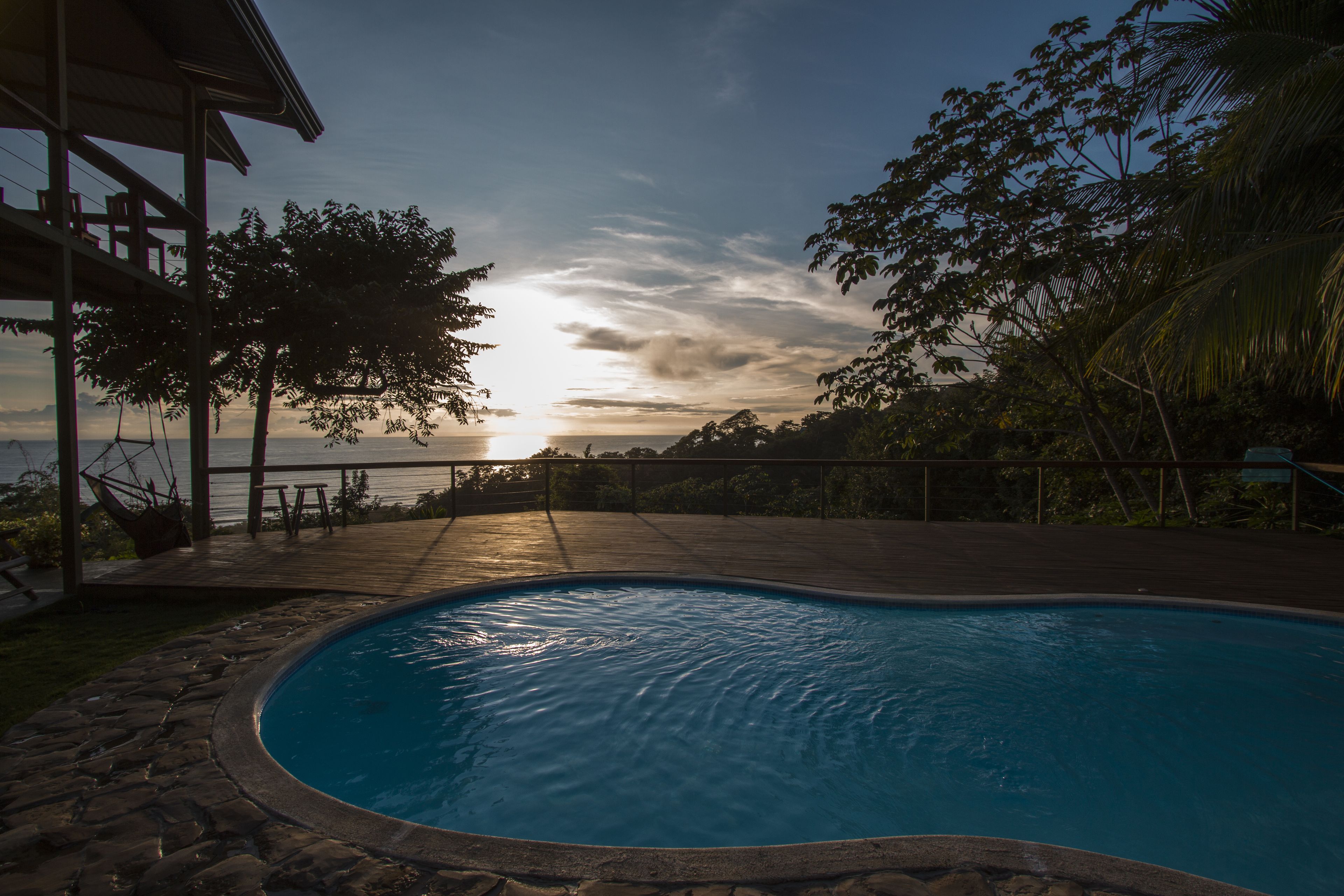 panoramic house | pool | outdoor pool, pool loungers
