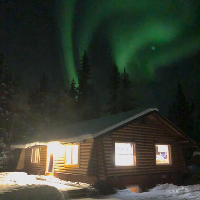 Historic log home near the center of town. Close proximity to all services.