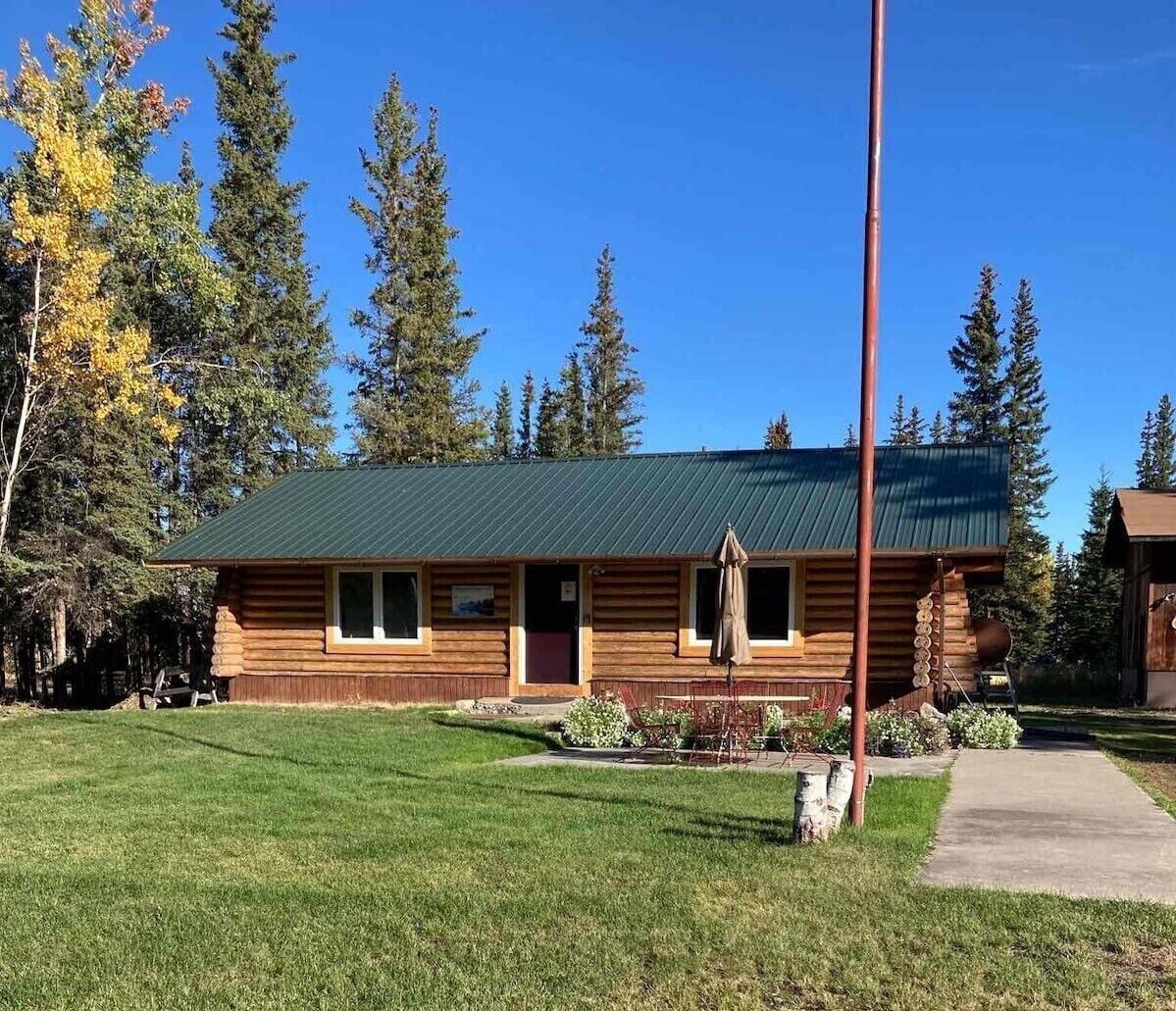 Historic log home near the center of town. Close proximity to all services.