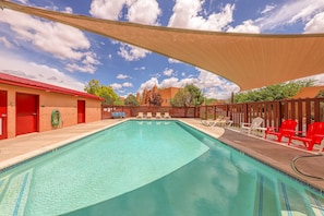 A heated pool
