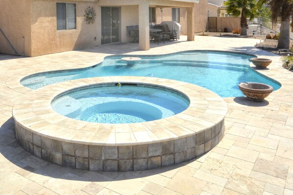 A heated pool