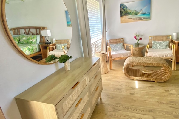 Keeping it fresh with a new dresser for your things & mirror for even more light