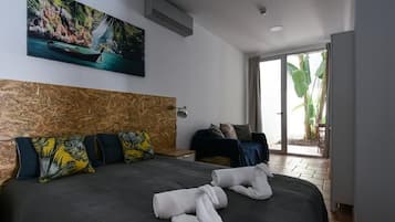1 bedroom, travel crib, WiFi, bed sheets