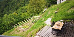Outdoor dining - Luxury apartment in a family country house on top of  the hill (Tolmin)