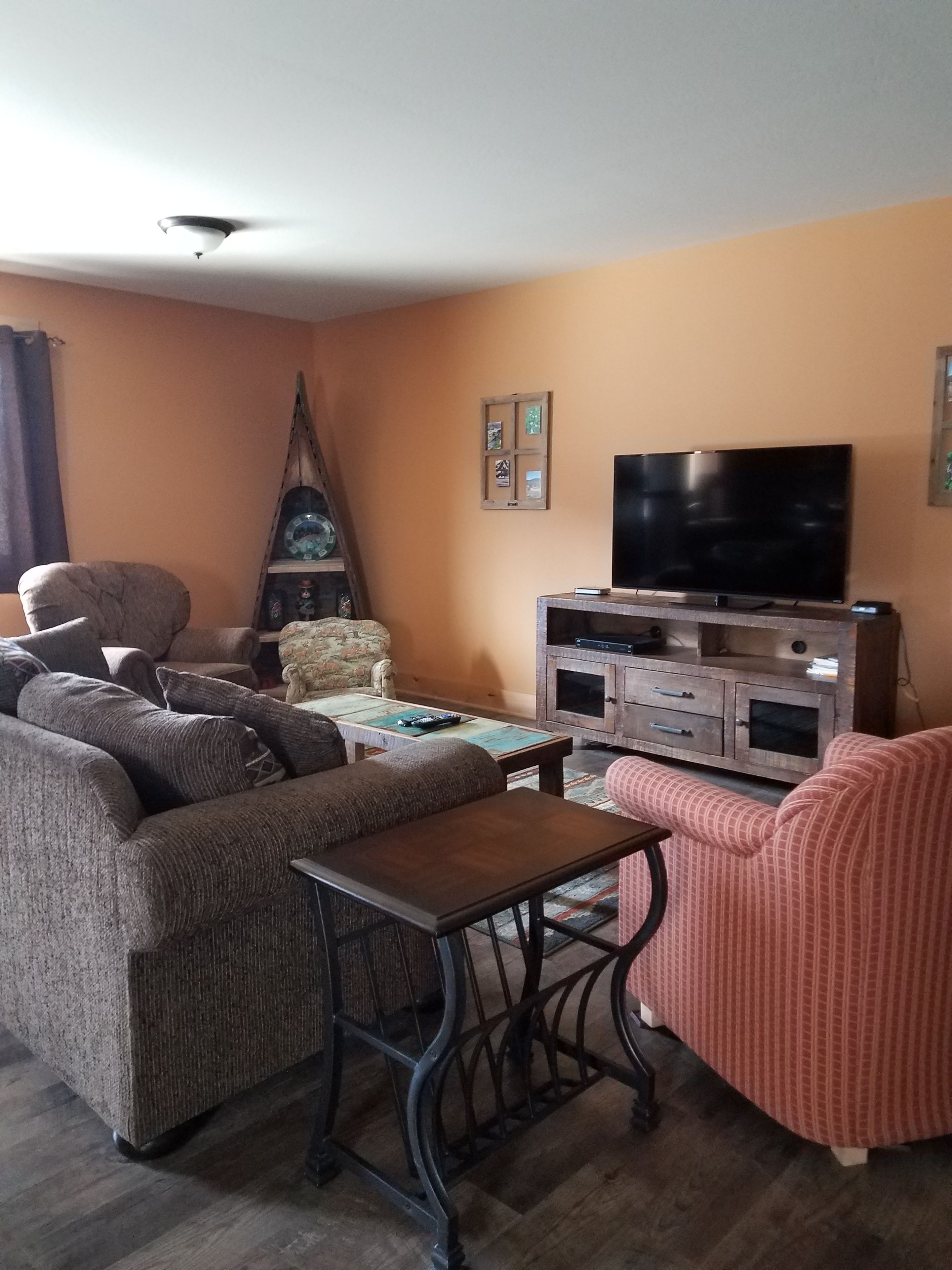 premium condo | living area | 50-inch flat-screen tv with satellite channels, tv