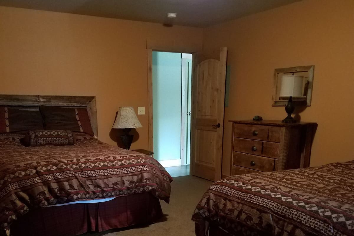 Premium bedding, pillow-top beds, desk, blackout curtains