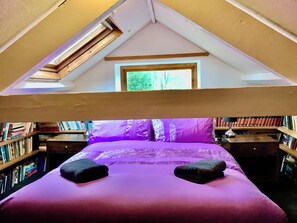 1 bedroom, desk, iron/ironing board, travel cot