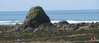 Holiday Chalet in Widemouth Bay, Bude - path to sandy beach.