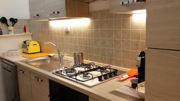 Fridge, oven, stovetop, dishwasher