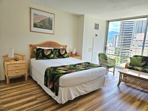 1 bedroom, iron/ironing board, free WiFi, bed sheets - Studio With Full Kitchen In Waikiki!  Just Minutes To The Beach! (Honolulu)
