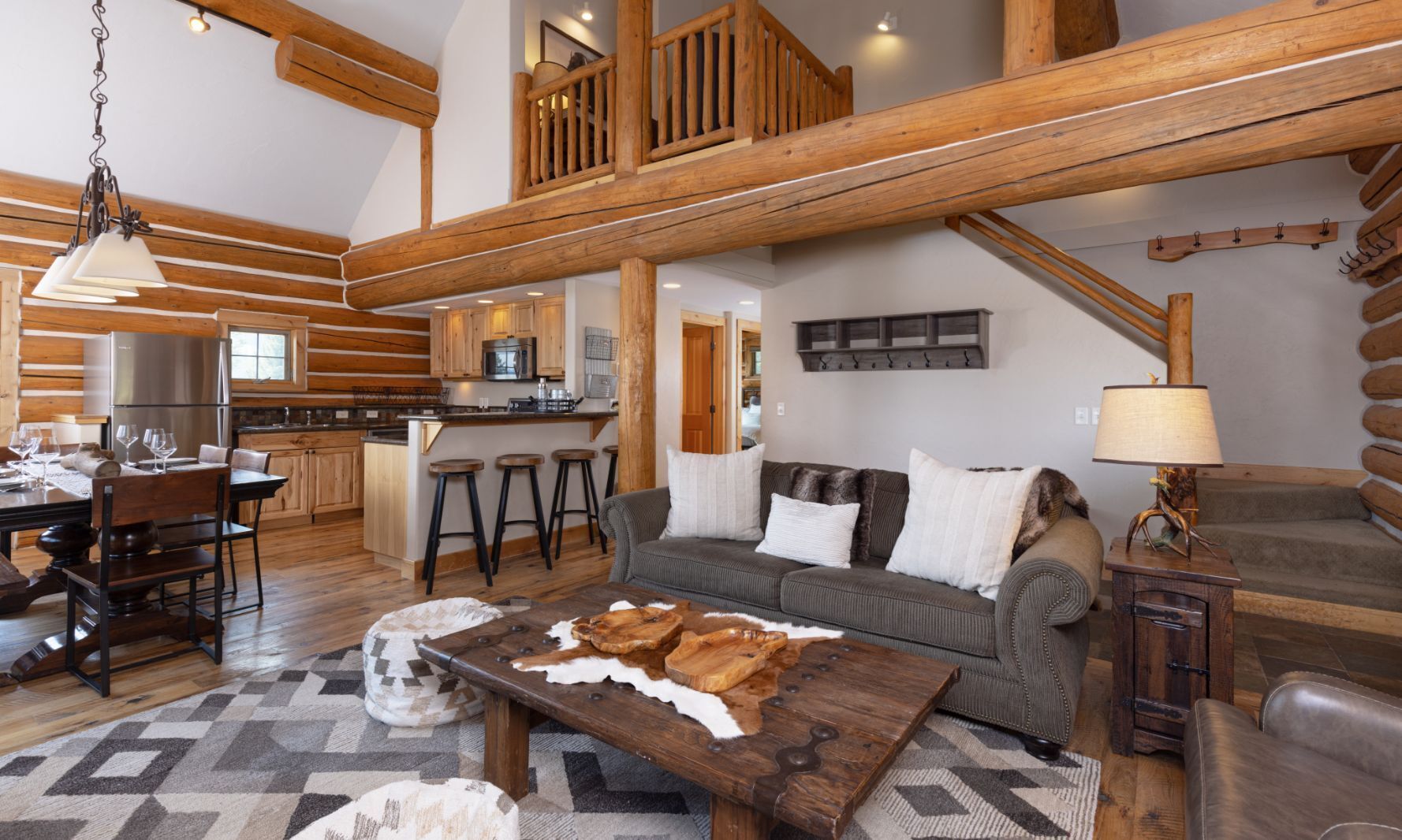 TV, fireplace, video games, foosball