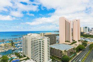 Enjoy stunning ocean views from the hotel's high-rise balconies, offering easy access to water-based activities.