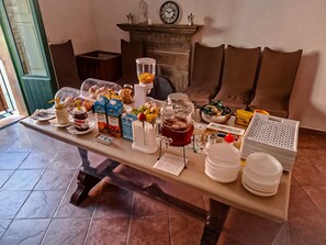 Free daily self-service breakfast 