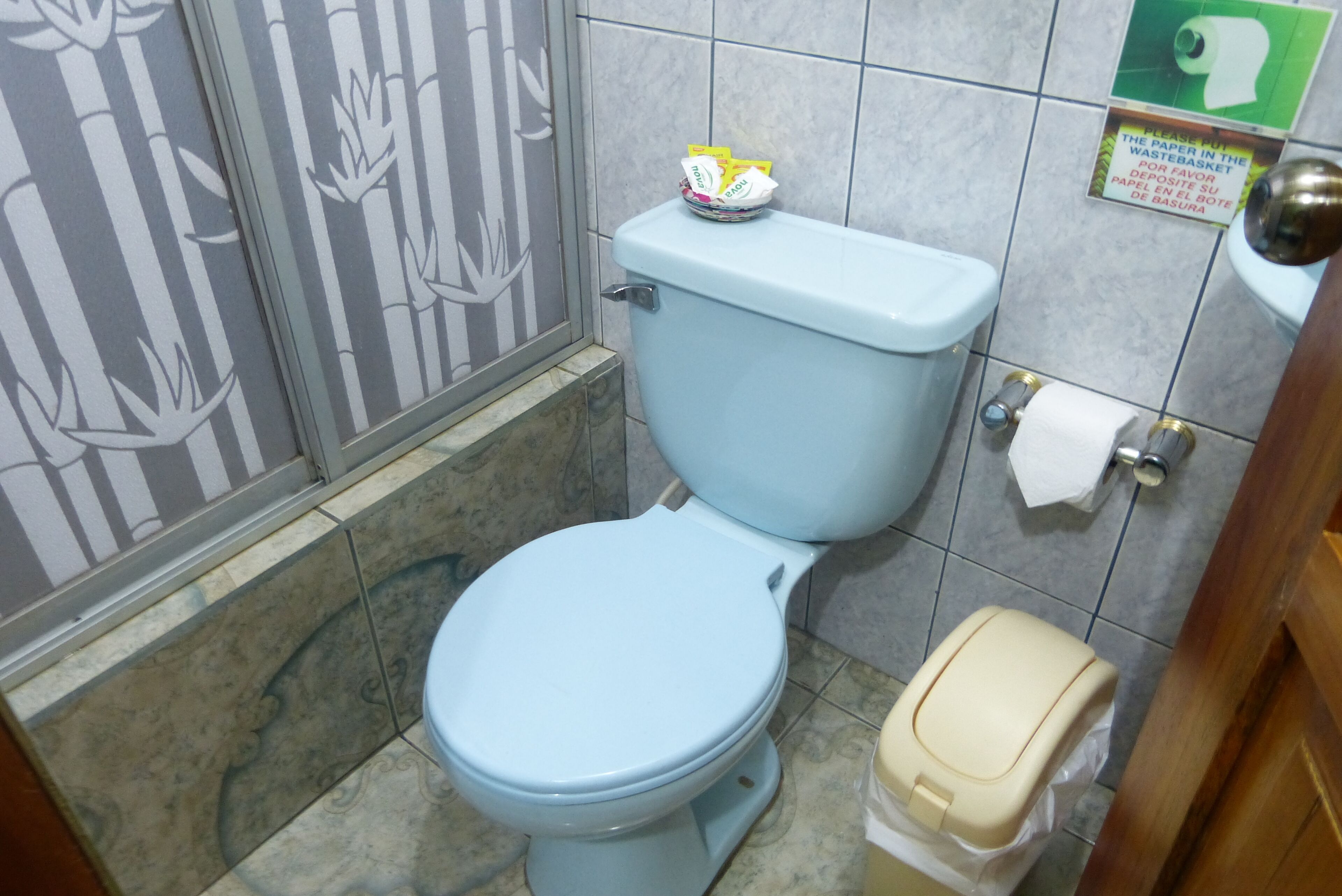 standard single room | bathroom | shower, hair dryer, towels, soap