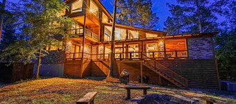 Ultimate Group Getaway: Modern Cabin w/ Hot Tub, Foosball, Playset & Arcade